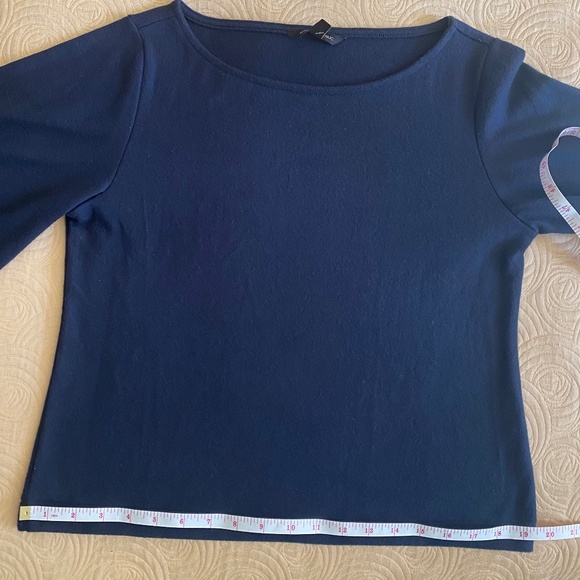 Banana Republic sweater 3/4 ruffle sleeve blue XS - Picture 7 of 11